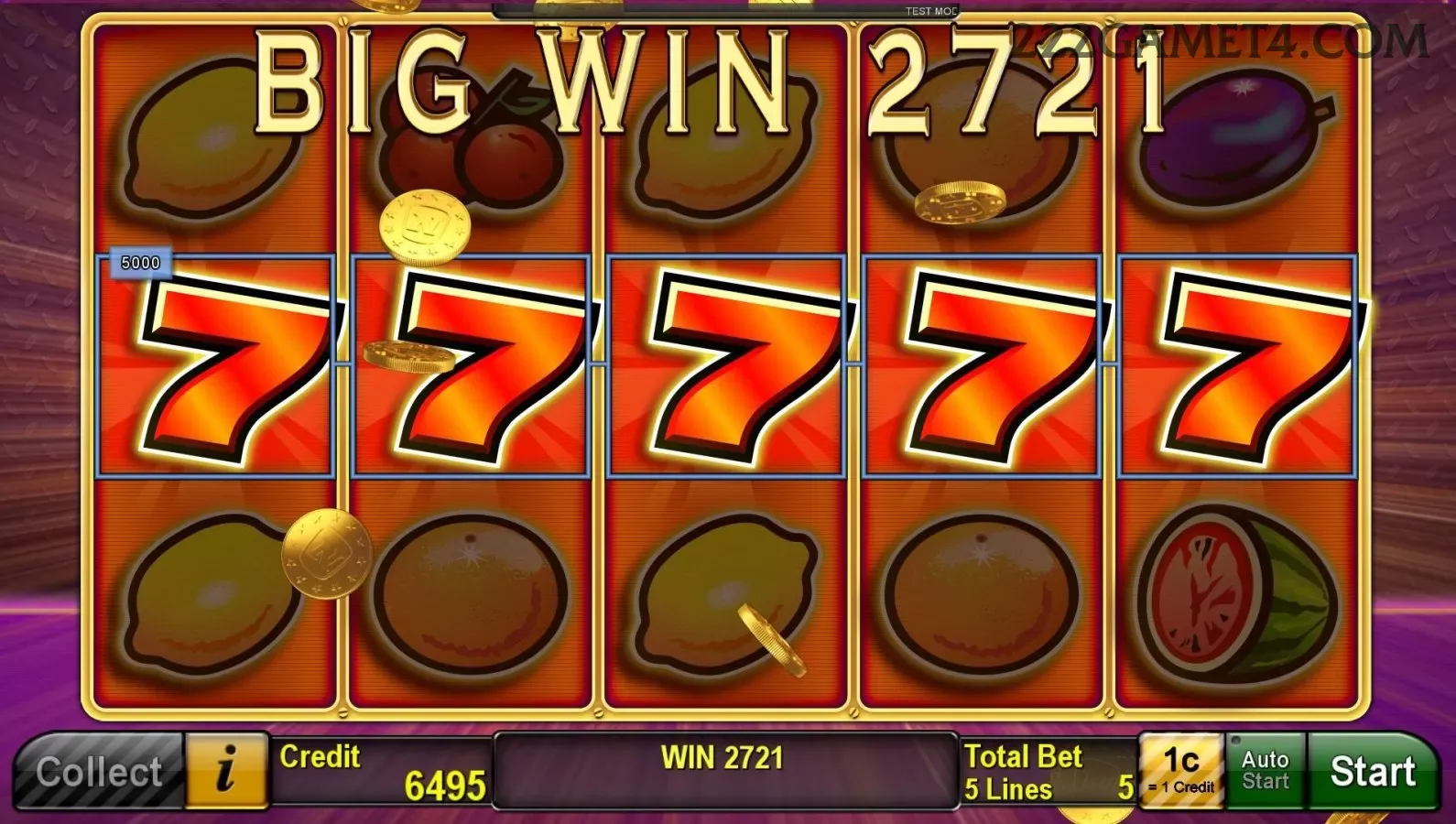 Slots online da 222game com jackpots progressivos